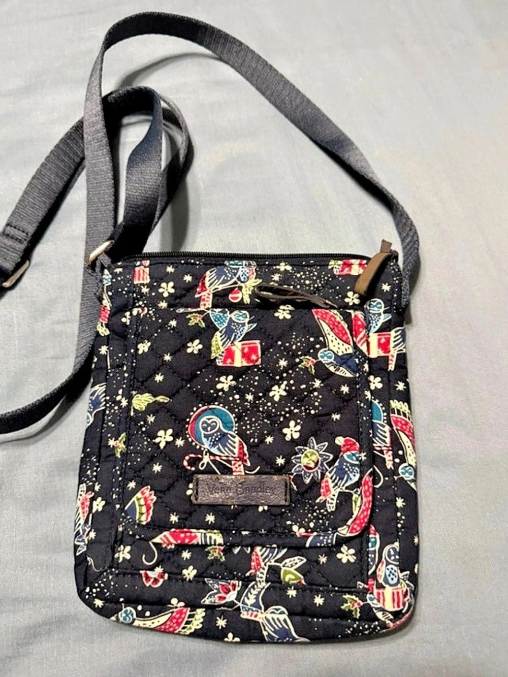 Vera Bradley Iconic Hipster Crossbody Bag Black & Multicolor